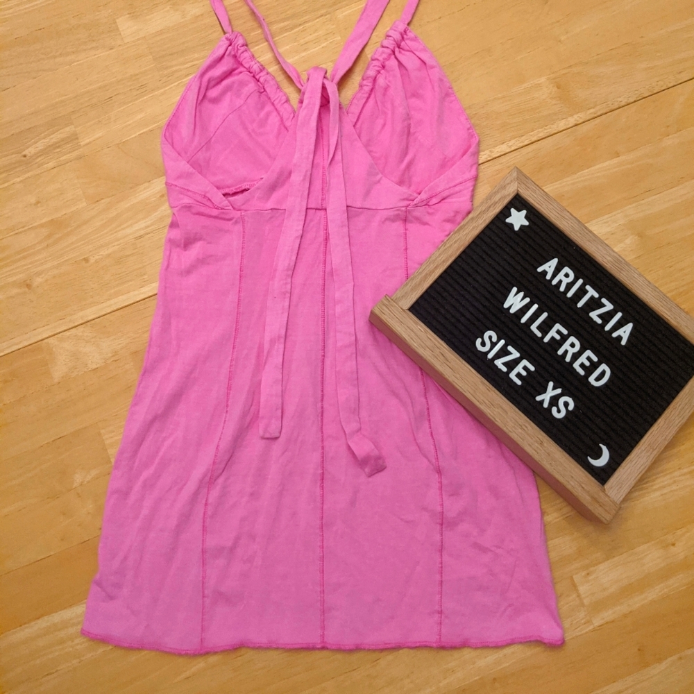 🔥2/$20🔥 Wilfred Aritzia xs pink strappy tank, racer back